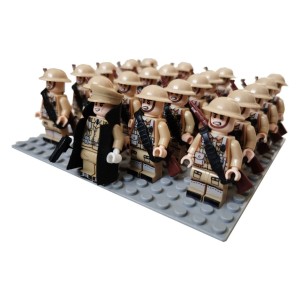 Zestaw klocków armia różne rodzaje 21 sztuk figurek