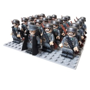 Zestaw klocków armia różne rodzaje 21 sztuk figurek