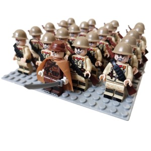 Zestaw klocków armia różne rodzaje 21 sztuk figurek
