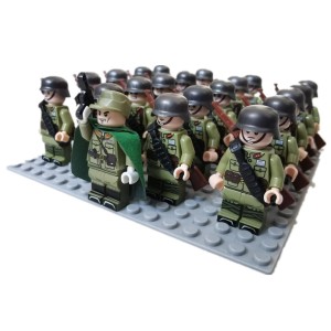 Zestaw klocków armia różne rodzaje 21 sztuk figurek