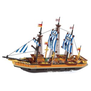 Klocki statek  PIRACKI wielki zestaw z figurkami 900szt