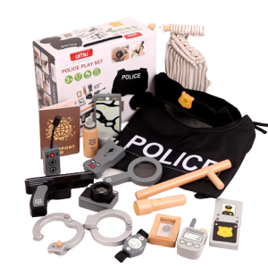 Zestaw ubranek zabawek przebieranka strażak lekarz policjant