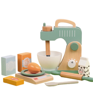 Zabawka mini robot kuchenny drewniany