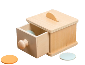 Zabawka edukacyjna dla dzieci Montessori drewniana skarbonka 