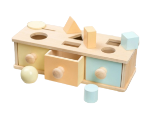 Zabawka edukacyjna dla dzieci Montessori drewniana szufladka