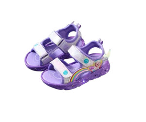 Sandałki dla dzieci Elsa fioletowe ze świecącą podeszwą  