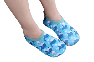 Miękkie buty dla dzieci z antypoślizgową podeszwą niebieskie 