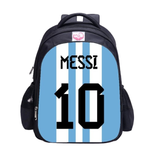 Plecak dla chłopca w kolorze czarnym z nadrukiem Leo Messi   