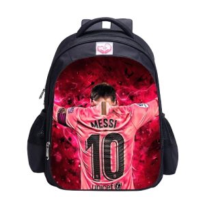 Plecak dla chłopca w kolorze czarnym z nadrukiem Leo Messi    