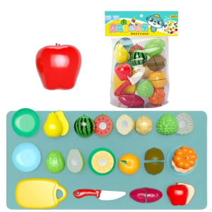 Zabawka dla dzieci zestaw kolorowych warzyw i owoców 16 sztuk 