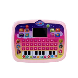 Zabawka dla dzieci różowy tablet edukacyjny do zabawy i nauki z klawiszami  