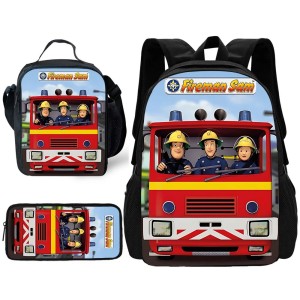 Zestaw Szkolny 3 w 1 Strażak Sam Plecak Piórnik Torba na Lunch