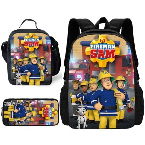 Zestaw Szkolny 3 w 1 Strażak Sam Plecak Piórnik Torba na Lunch