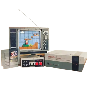 Zestaw klocków Retro Konsola z Telewizorem – Styl Gry Platformowej – 2938 elementów