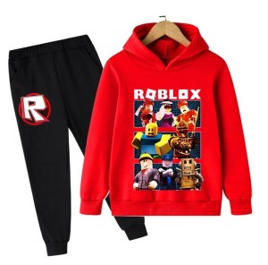 Dres dziecięcy Roblox – komplet bluza z kapturem i spodnie dla dzieci 100–160