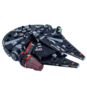 Zestaw klocków Czarny Sokół Kosmiczny 1579 elementów – statek kosmiczny inspirowany uniwersum Star Wars