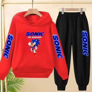 Dres dziecięcy inspirowany postacią Sonic – bluza z kapturem + spodnie komplet 100–160