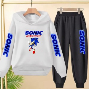 Dres dziecięcy inspirowany postacią Sonic – bluza z kapturem + spodnie komplet 100–160