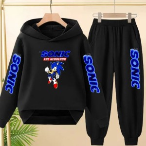 Dres dziecięcy inspirowany postacią Sonic – bluza z kapturem + spodnie komplet 100–160