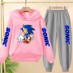Dres dziecięcy inspirowany postacią Sonic – bluza z kapturem + spodnie komplet 100–160