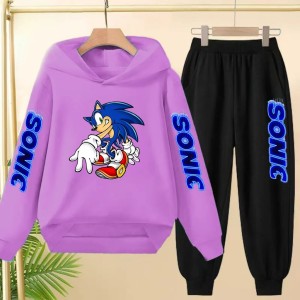 Dres dziecięcy inspirowany postacią Sonic – bluza z kapturem + spodnie komplet 100–160
