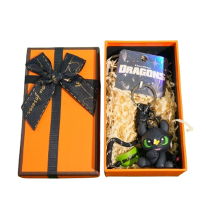 Zestaw Upominkowy Brelok Szczerbatek Jak Wytresować Smoka – Figurka Smok do Kluczy i Torby