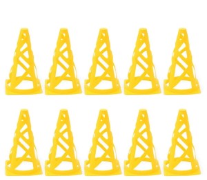 Stożki Treningowe Pachołki Sportowe Zestaw 10 szt. do Piłki Nożnej