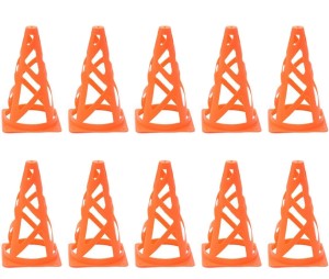 Stożki Treningowe Pachołki Sportowe Zestaw 10 szt. do Piłki Nożnej