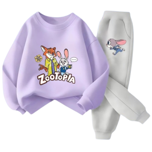 Dres Zwierzogród – Komplet Dziecięcy Dresowy: Bluza i Spodnie z nadrukiem