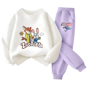 Dres Zwierzogród – Komplet Dziecięcy Dresowy: Bluza i Spodnie z nadrukiem