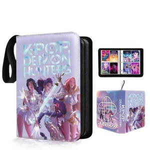 K-Pop Demon Hunters Album na Karty Kolekcjonerskie - Klaser 400 Kart Skóra PU