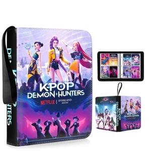 K-Pop Demon Hunters Album na Karty Kolekcjonerskie - Klaser 400 Kart Skóra PU 