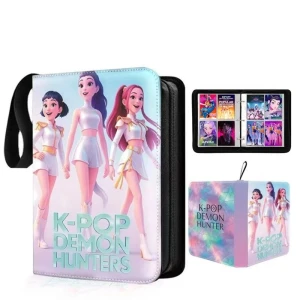 K-Pop Demon Hunters Album na Karty Kolekcjonerskie - Klaser 400 Kart Skóra PU