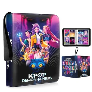 K-Pop Demon Hunters Album na Karty Kolekcjonerskie - Klaser 400 Kart Skóra PU