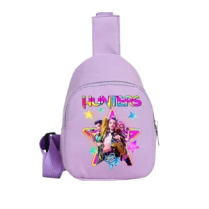 Fioletowa Torba na Ramię Saszetka K-Pop Hunters Nadruk 3D