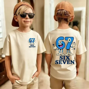 Koszulka dziecięca 67 Six Seven – T-shirt z nadrukiem dla chłopca i dziewczynki