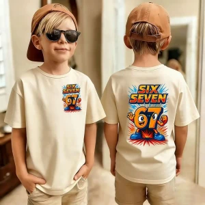 Koszulka dziecięca 67 Six Seven – T-shirt z nadrukiem dla chłopca i dziewczynki